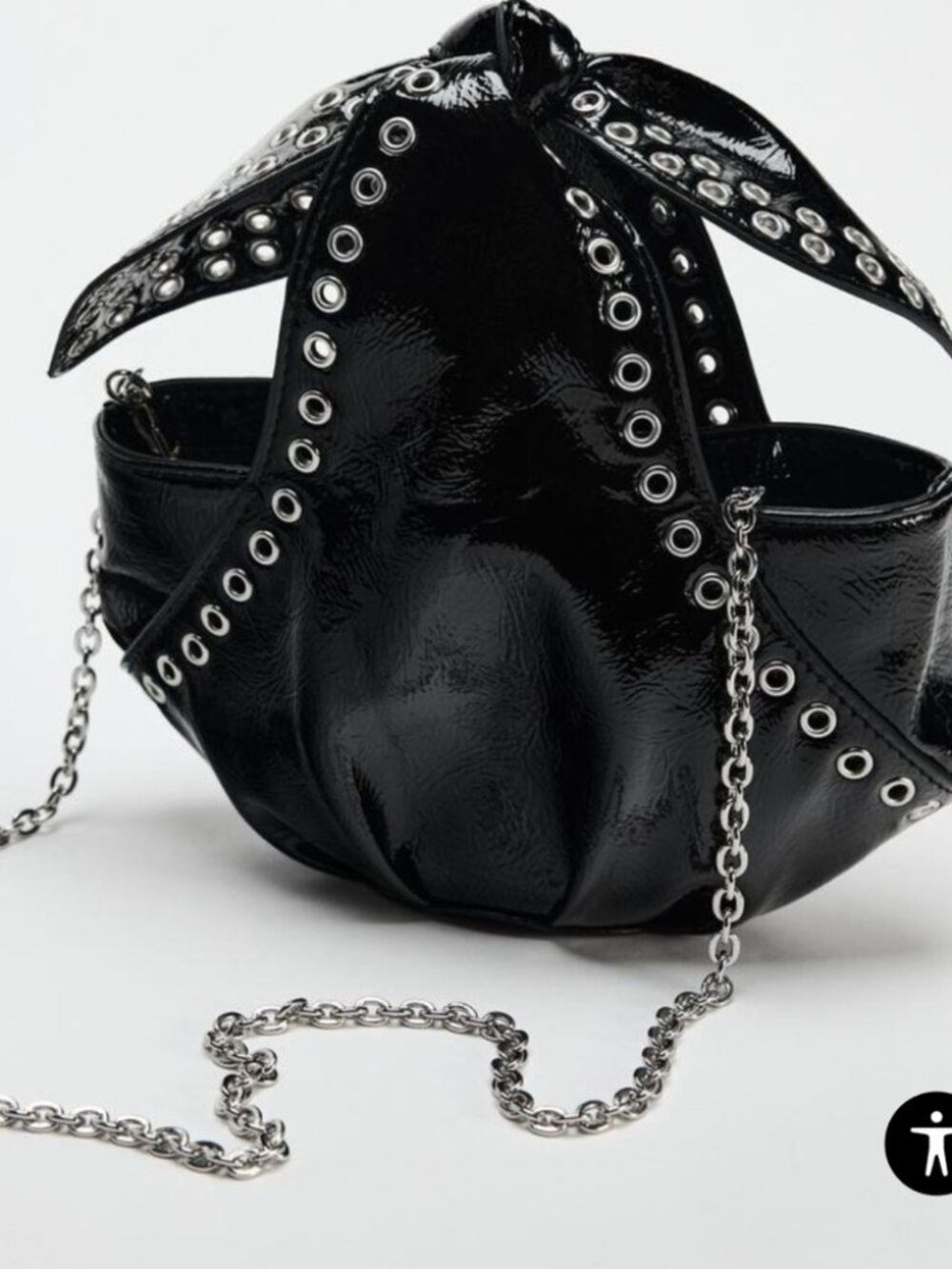 ZARA BLACK STUDDED MINI BUCKET BAG BRAND NEW WITH TAGS